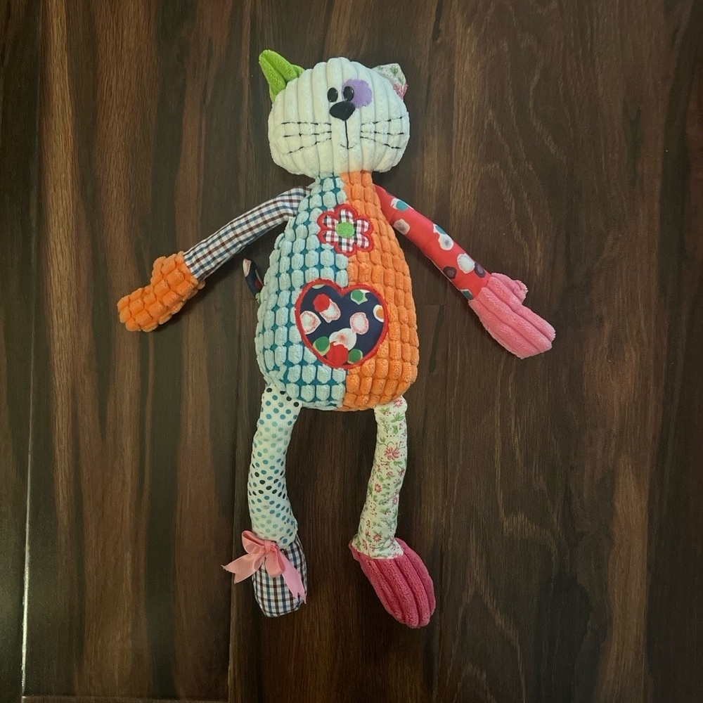 Gund Studio G Patchwork Cat 8 Plush Toy Multi-Color Bohemian Stuffed Animal 18” - Picture 5 of 8